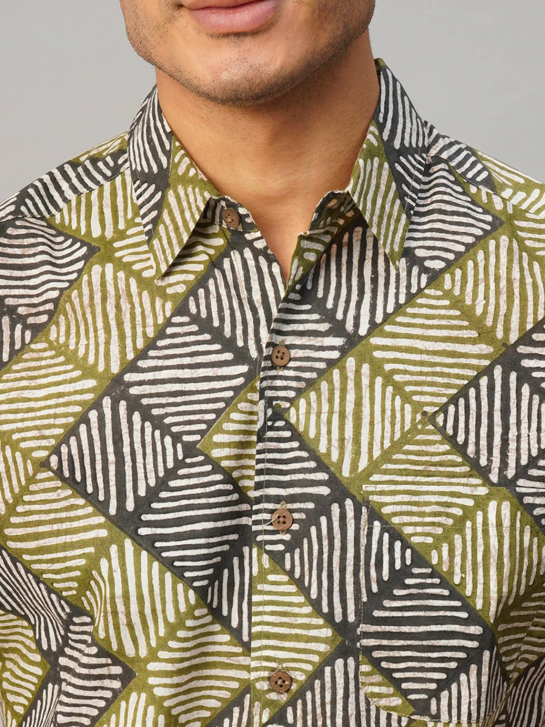 Women Cottonworld Print | Print^Men's Cotton Batik Printed Regular Fit Shirt