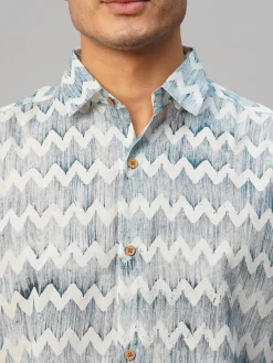 Women Cottonworld Print | Print^Men's Cotton Batik Printed Slim Fit Shirt