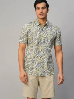 Women Cottonworld Print | Print^Men's Cotton Hand Block Printed Regular Fit Shirt