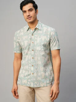 Women Cottonworld Print | Print^Men's Cotton Hand Block Printed Regular Fit Shirt