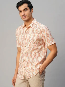 Women Cottonworld Print | Print^Men's Cotton Hand Block Printed Regular Fit Shirt