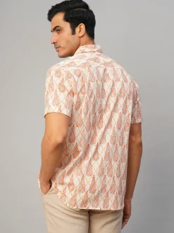 Women Cottonworld Print | Print^Men's Cotton Hand Block Printed Regular Fit Shirt