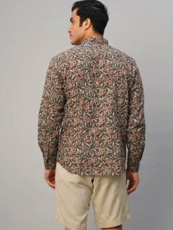 Women Cottonworld Print | Print^Men's Cotton Hand Block Printed Slim Fit Shirt