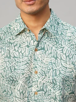 Women Cottonworld Print | Print^Men's Cotton Hand Block Printed Regular Fit Shirt