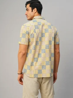 Women Cottonworld Print | Print^Men's Cotton Hand Block Printed Regular Fit Shirt