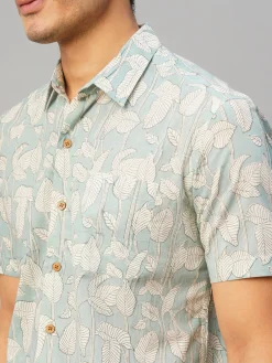 Women Cottonworld Print | Print^Men's Cotton Hand Block Printed Regular Fit Shirt