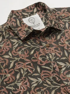 Women Cottonworld Print | Print^Men's Cotton Hand Block Printed Slim Fit Shirt
