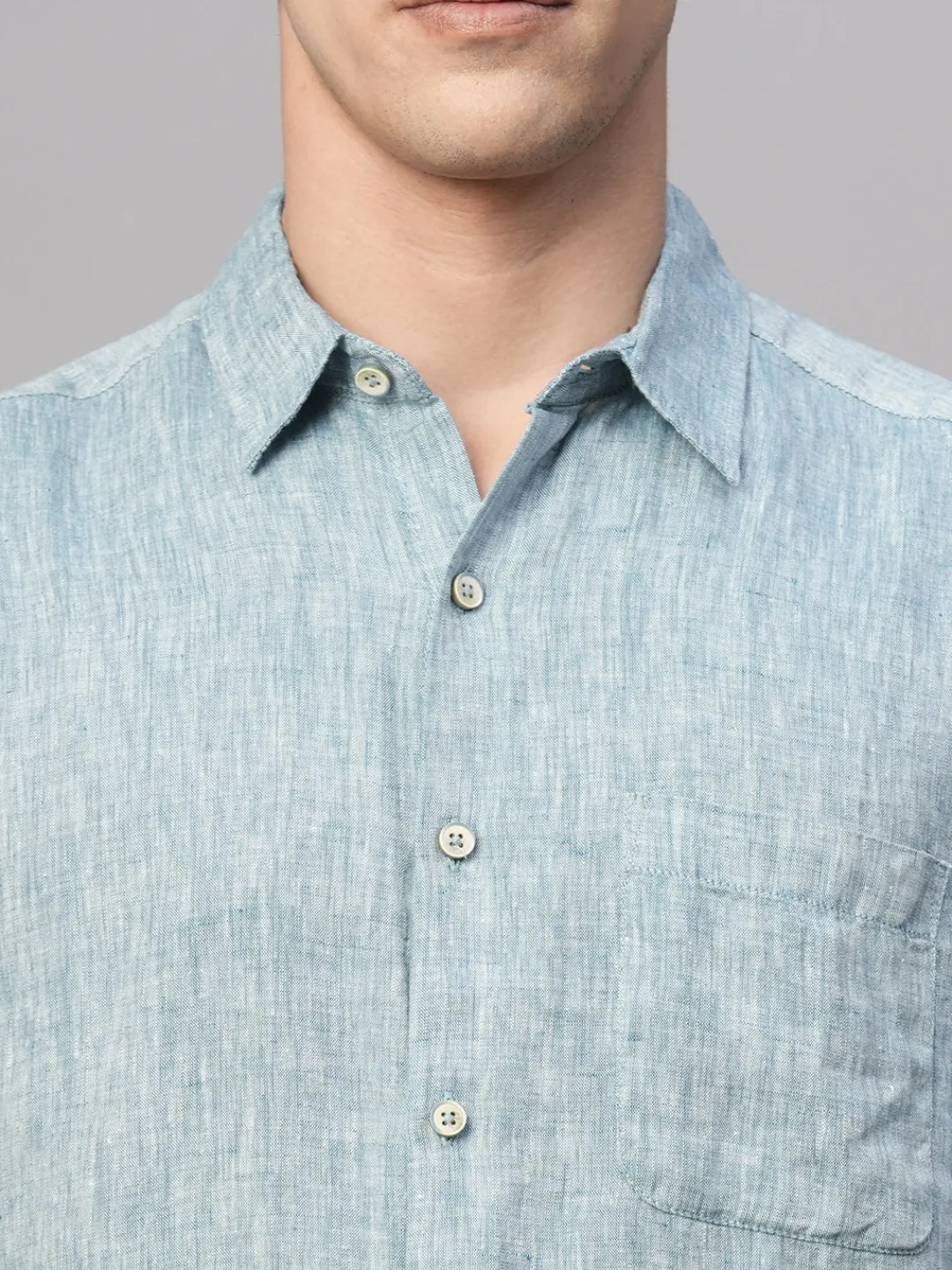 Women Cottonworld 100% Linen Shirts | 100% Linen Shirts^Men's 100% Linen Regular Fit Shirt