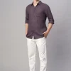 Women Cottonworld 100% Linen Shirts | 100% Linen Shirts^Men's 100% Linen Regular Fit Shirt