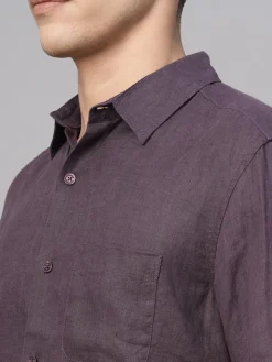Women Cottonworld 100% Linen Shirts | 100% Linen Shirts^Men's 100% Linen Regular Fit Shirt