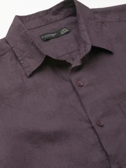 Women Cottonworld 100% Linen Shirts | 100% Linen Shirts^Men's 100% Linen Regular Fit Shirt