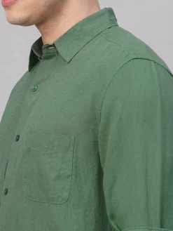 Women Cottonworld 100% Linen Shirts | 100% Linen Shirts^Men's 100% Linen Regular Fit Shirt