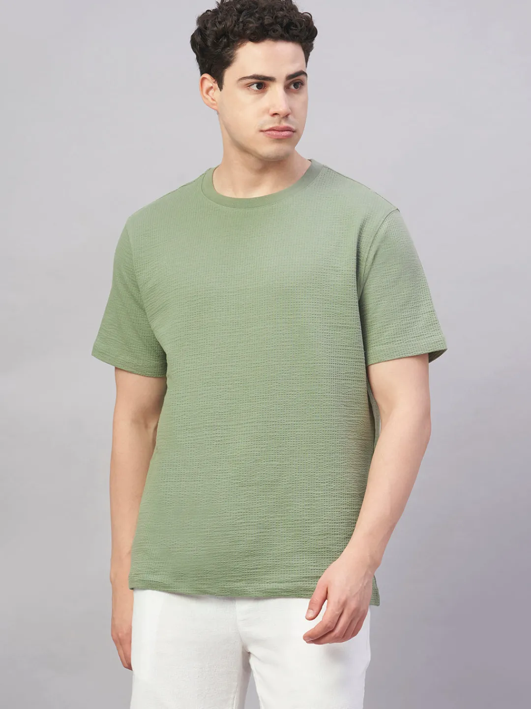 Cottonworld Regular Fit | Basic^Men's Cotton Elastane Regular Fit Tshirt