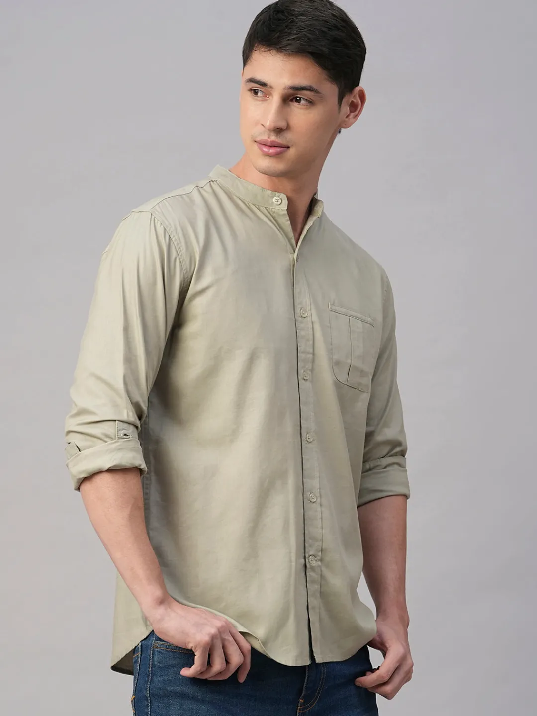 Women Cottonworld Solid | Solid^Men's Cotton Modal Regular Fit Shirt