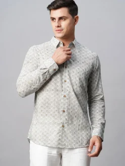 Women Cottonworld Print | Print^Men's Cotton Regular Fit Printed Shirt