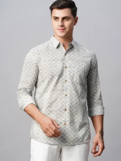 Women Cottonworld Print | Print^Men's Cotton Regular Fit Printed Shirt