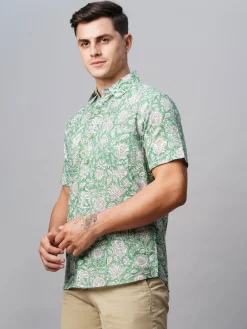 Women Cottonworld Print | Print^Men's Cotton Regular Fit Printed Shirt
