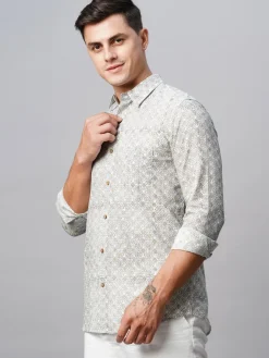 Women Cottonworld Print | Print^Men's Cotton Regular Fit Printed Shirt