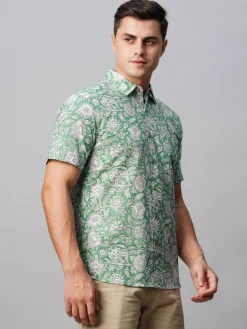 Women Cottonworld Print | Print^Men's Cotton Regular Fit Printed Shirt