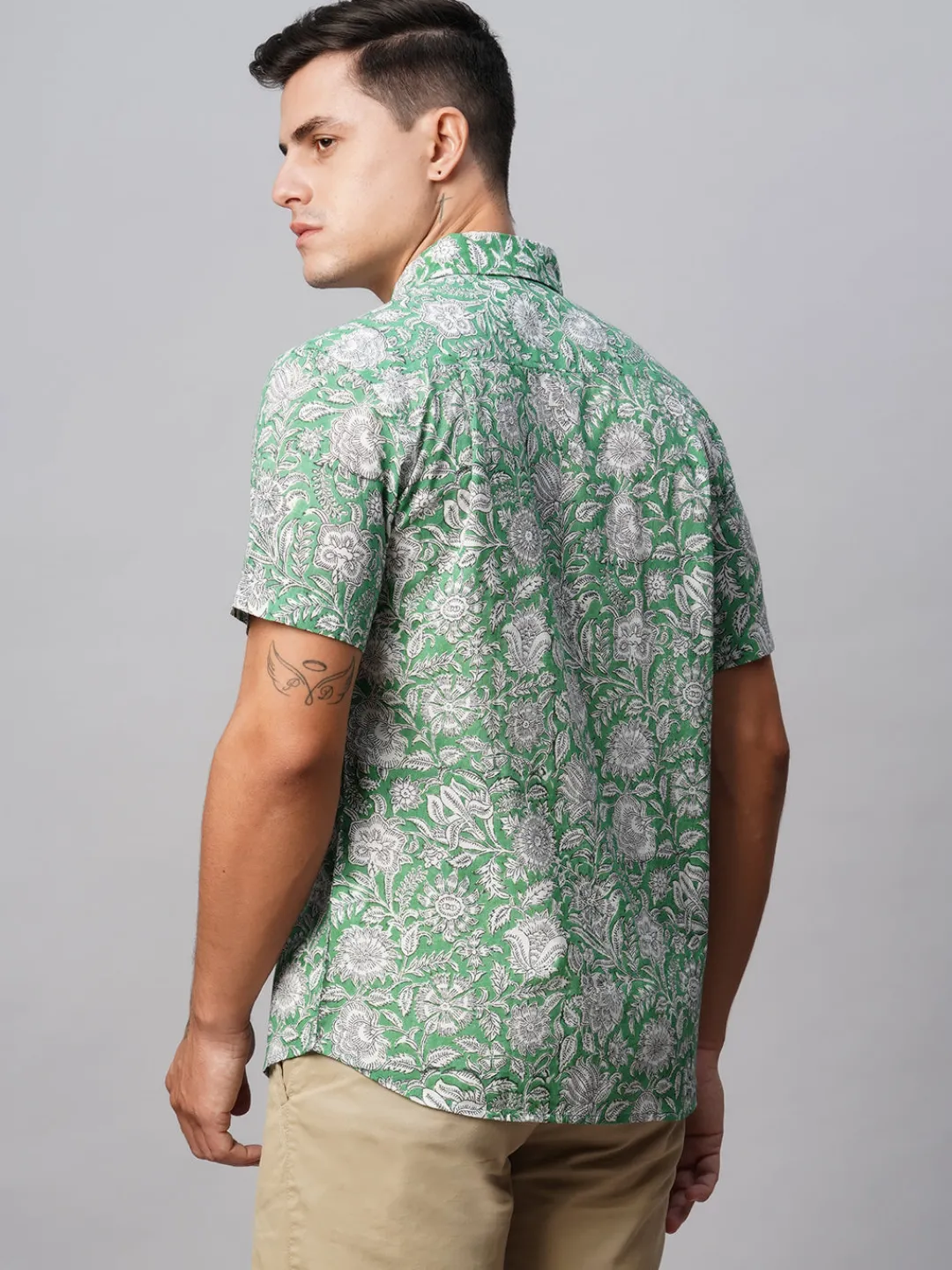 Women Cottonworld Print | Print^Men's Cotton Regular Fit Printed Shirt