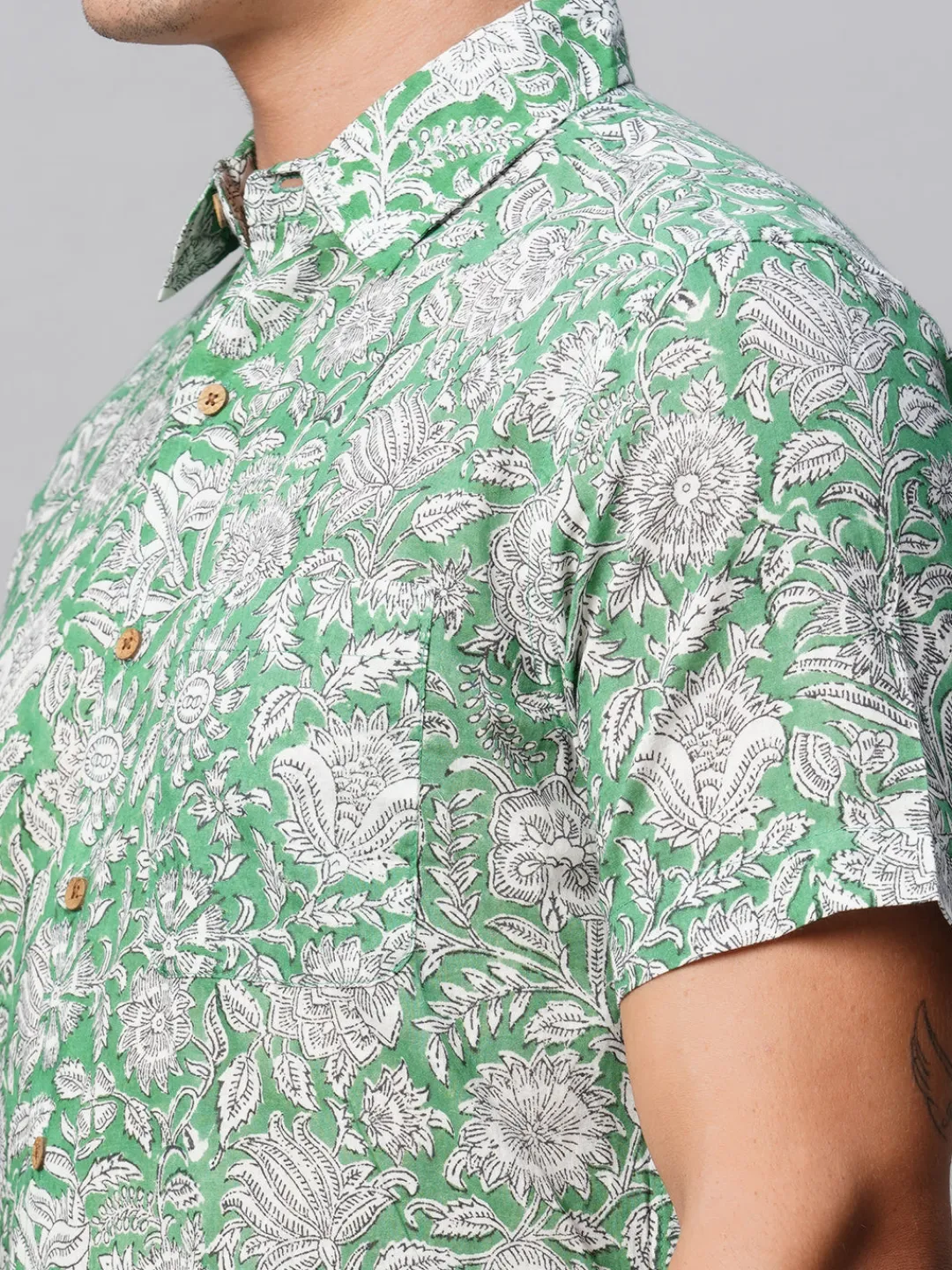 Women Cottonworld Print | Print^Men's Cotton Regular Fit Printed Shirt