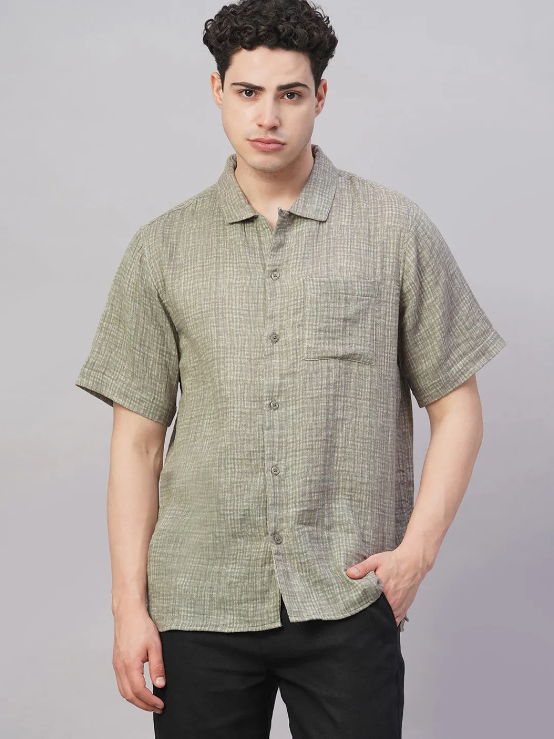 Women Cottonworld Solid | Solid^Men's 100% Cotton Regular Fit Shirt