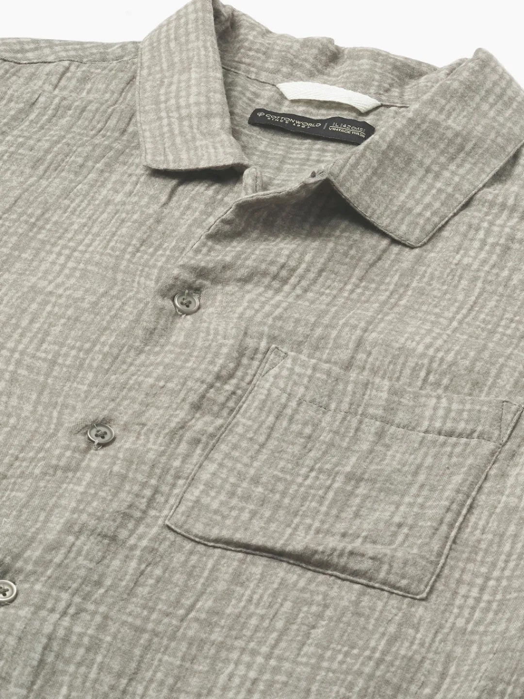 Women Cottonworld Solid | Solid^Men's 100% Cotton Regular Fit Shirt