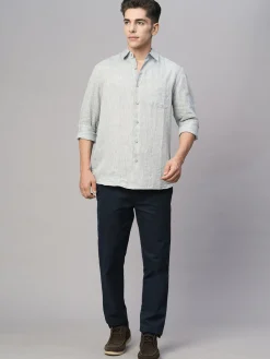 Women Cottonworld 100% Linen Shirts | 100% Linen Shirts^Men's 100% Linen Regular Fit Shirt