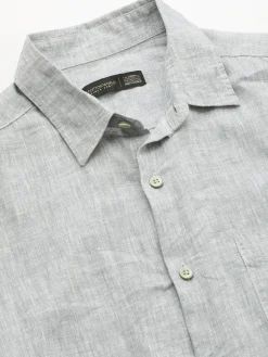 Women Cottonworld 100% Linen Shirts | 100% Linen Shirts^Men's 100% Linen Regular Fit Shirt