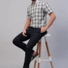 Women Cottonworld Checkered | Checkered^Men's Cotton Lyocell Regular Fit Checked Shirt
