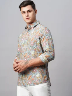 Women Cottonworld Print | Print^Men's Cotton Regular Fit Printed Shirt