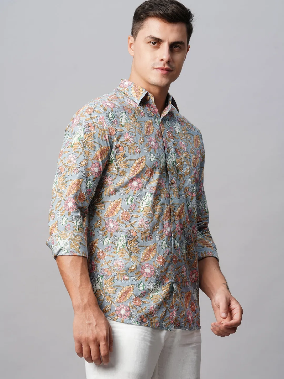Women Cottonworld Print | Print^Men's Cotton Regular Fit Printed Shirt