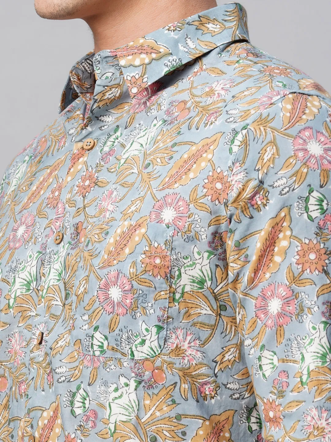Women Cottonworld Print | Print^Men's Cotton Regular Fit Printed Shirt