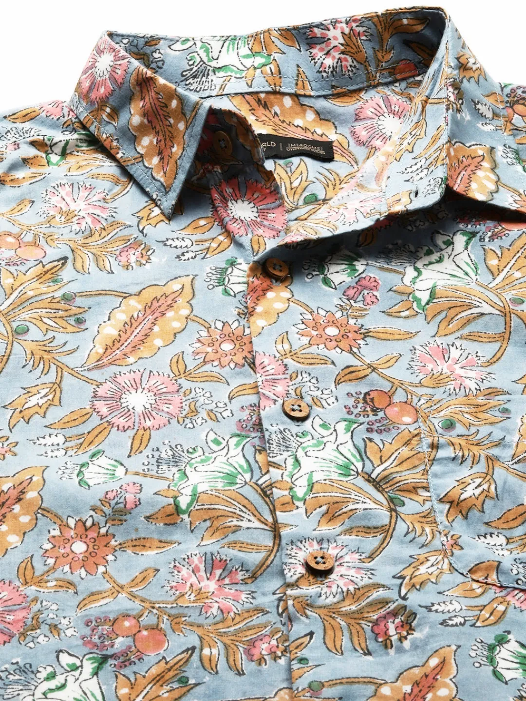 Women Cottonworld Print | Print^Men's Cotton Regular Fit Printed Shirt