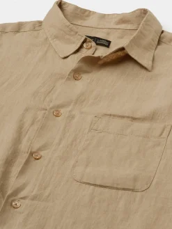 Women Cottonworld 100% Linen Shirts | 100% Linen Shirts^Men's 100% Linen Regular Fit Shirt