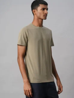 Cottonworld Men | Regular Fit^Men's Cotton Bamboo Elastane Regular Fit Tshirt