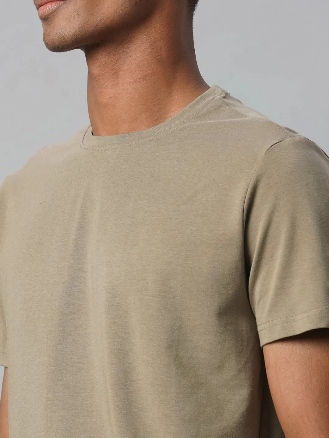 Cottonworld Men | Regular Fit^Men's Cotton Bamboo Elastane Regular Fit Tshirt
