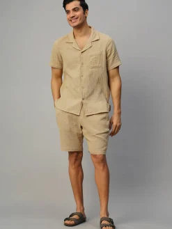 Women Cottonworld Solid | Solid^Men's Cotton Loose Fit Shirt