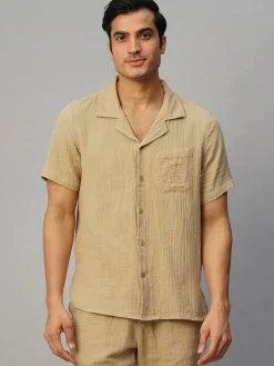 Women Cottonworld Solid | Solid^Men's Cotton Loose Fit Shirt