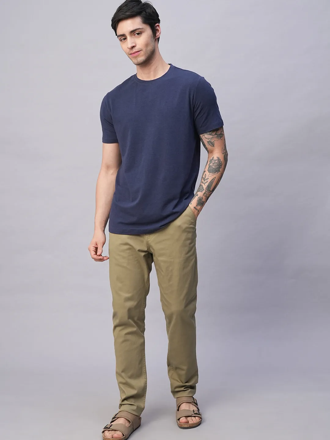 Cottonworld Casual | Slim Fit^Men's Cotton Lycra Slim Fit Pant