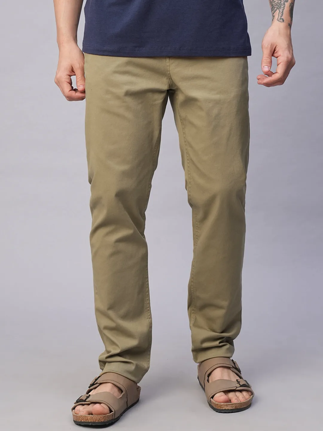 Cottonworld Casual | Slim Fit^Men's Cotton Lycra Slim Fit Pant