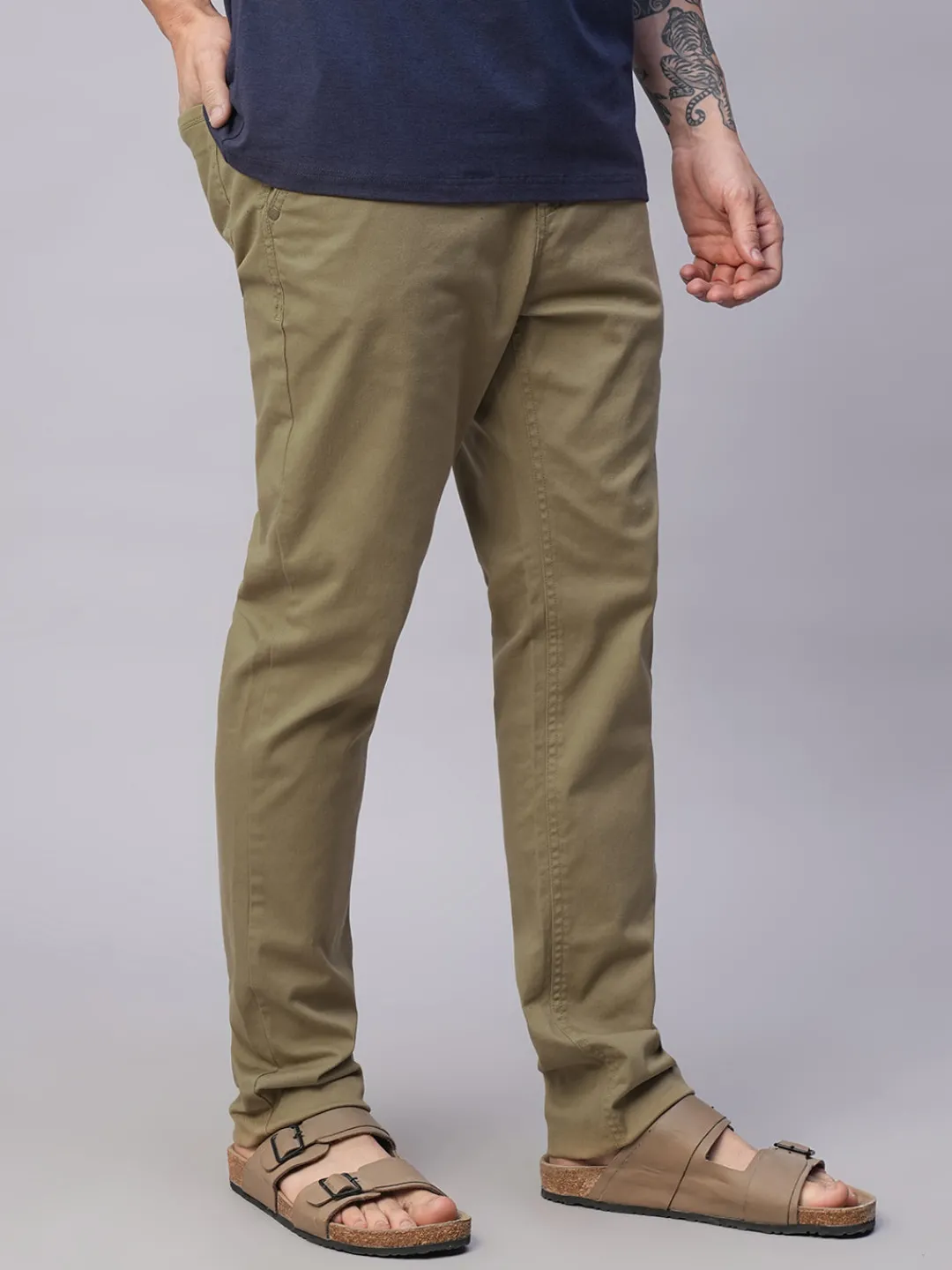 Cottonworld Casual | Slim Fit^Men's Cotton Lycra Slim Fit Pant