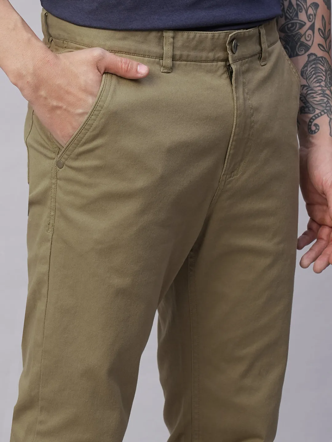 Cottonworld Casual | Slim Fit^Men's Cotton Lycra Slim Fit Pant