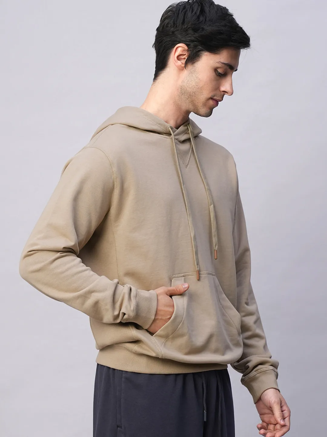 Cottonworld Men | Regular Fit^Men's Organic Cotton Regular Fit Hoodie Sweatshirt