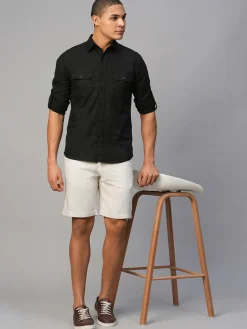 Cottonworld Clearance Mens Shorts^Men's Viscose Linen Regular Fit Shorts