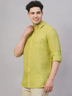 Women Cottonworld 100% Linen Shirts | 100% Linen Shirts^Men's 100% Linen Regular Fit Shirt