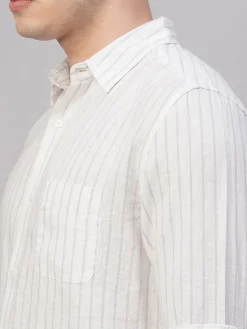 Women Cottonworld 100% Linen Shirts | 100% Linen Shirts^Men's 100% Linen Regular Fit Shirt