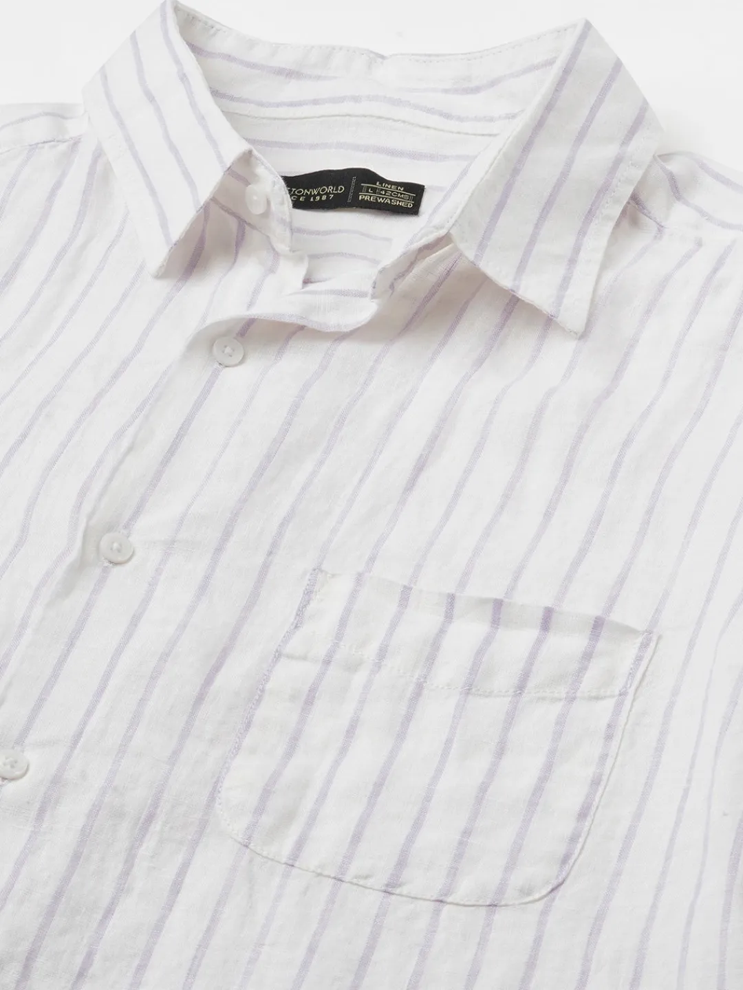 Women Cottonworld 100% Linen Shirts | 100% Linen Shirts^Men's 100% Linen Regular Fit Shirt