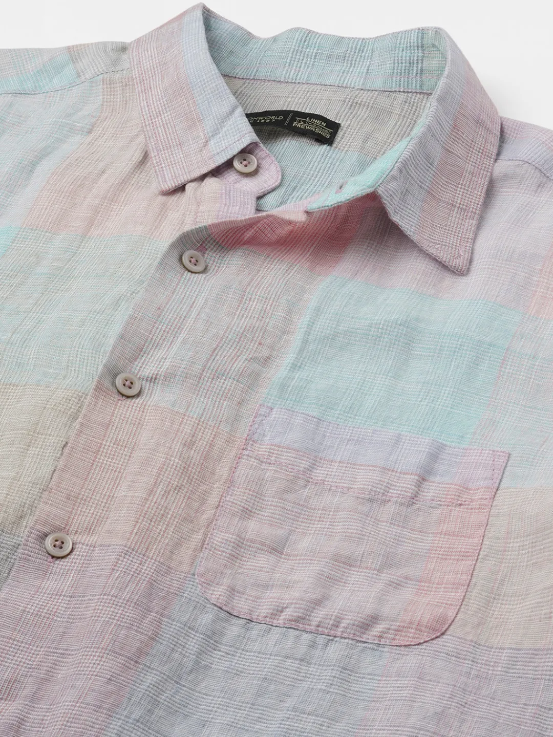 Women Cottonworld 100% Linen Shirts | 100% Linen Shirts^Men's 100% Linen Regular Fit Shirt