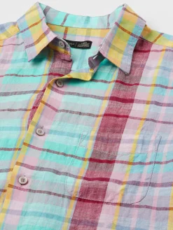 Women Cottonworld 100% Linen Shirts | 100% Linen Shirts^Men's 100% Linen Regular Fit Shirt